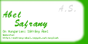 abel safrany business card
